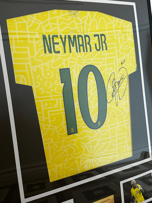 Neymar Jr Brazil - Signed & Framed - Proof