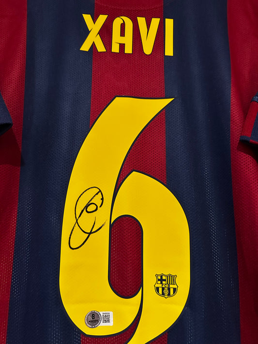Xavi Hernandez Fc Barcelona - Signed Shirt/Jersey - BECKETT COA