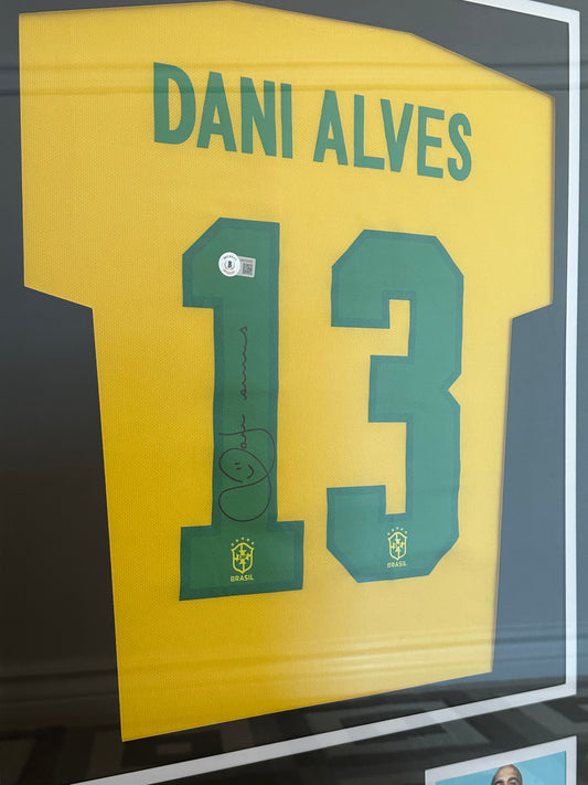 Dani Alves Brazil - Signed & Framed