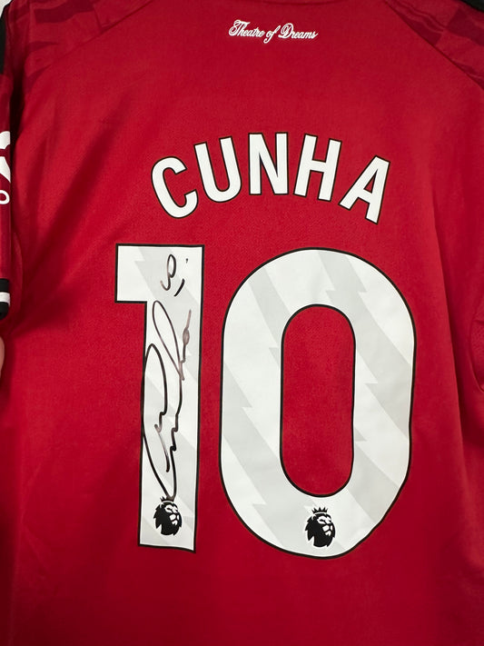 Cunha Manchester United - Signed Shirt/Jersey - With Proof