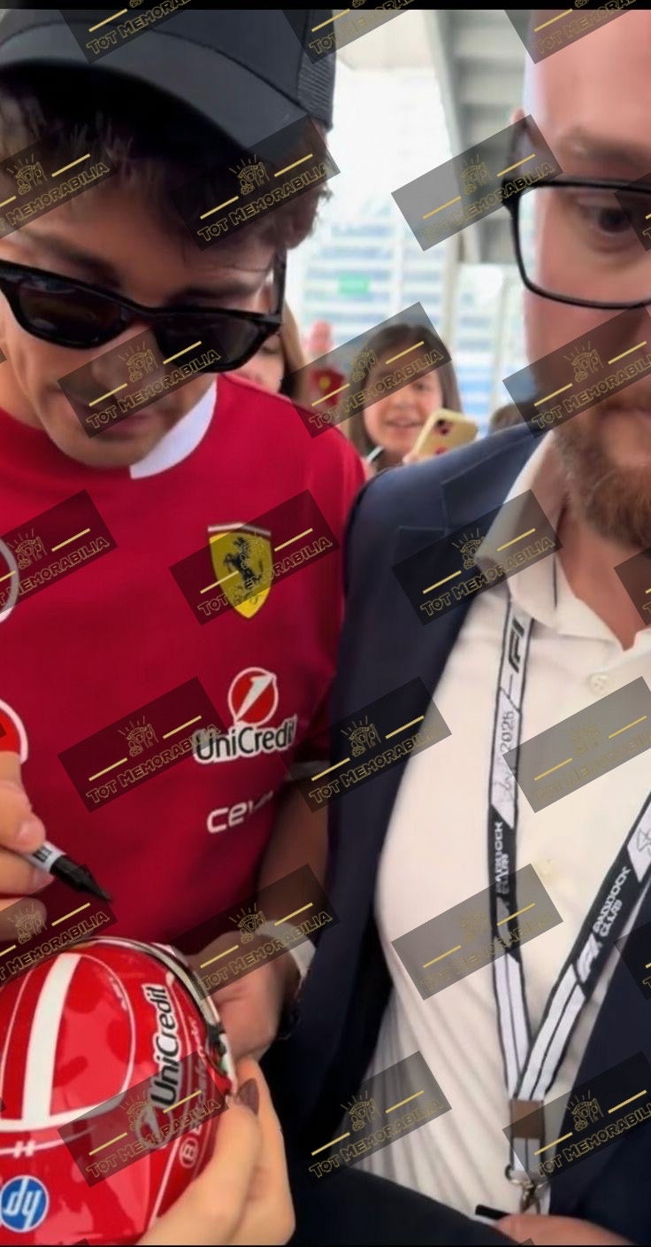 Charles Leclerc Ferrari - Signed Helmet - With Proof