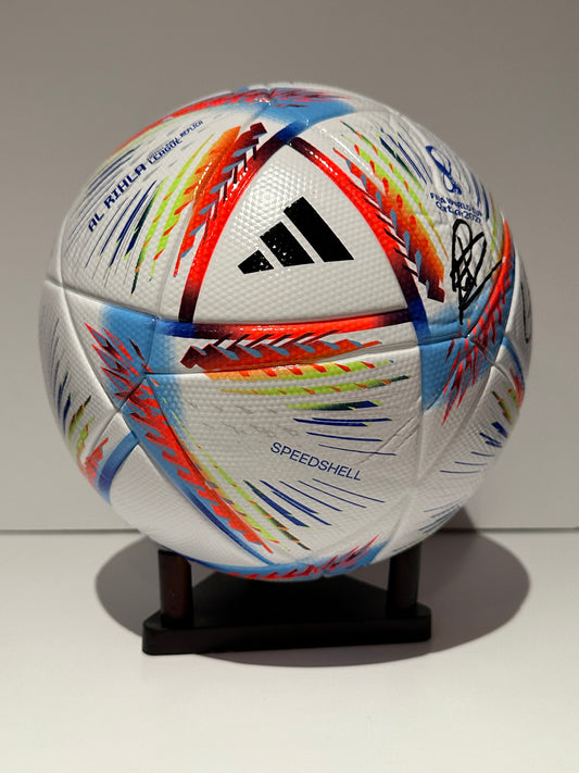 Pedri & Gavi World Cup - Signed Ball - Beckett COA
