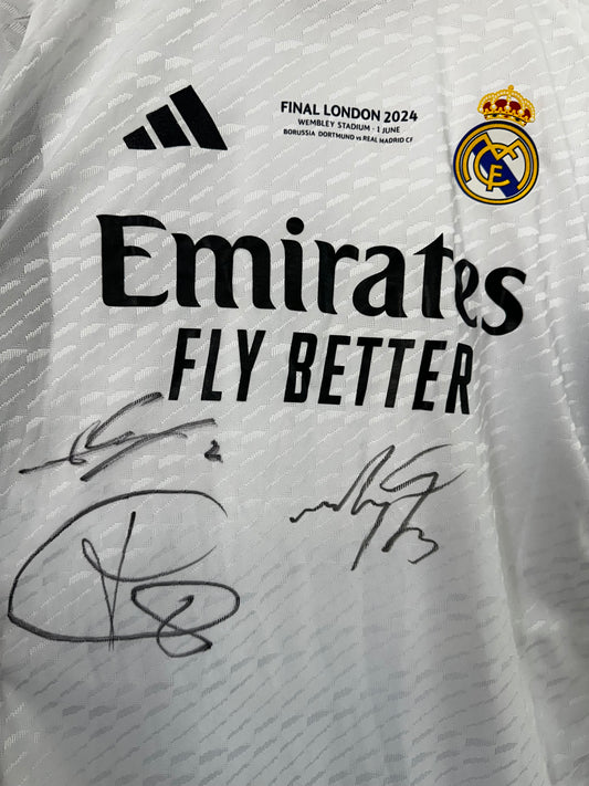 Toni Kroos, Carvajal & Lunin Real Madrid - Signed Shirt/Jersey - Proof