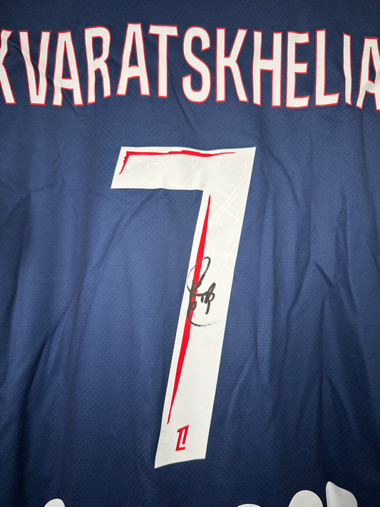 Khvicha Kvaratskhelia PSG - Signed Shirt/Jersey - Proof