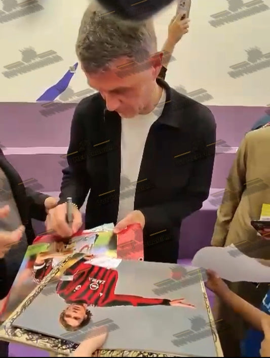 Maldini & Totti Ac Milan VS Roma - Dual Signed 8x10 Photo - Proof