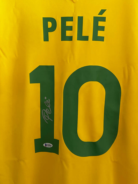 Pele Brazil - Signed Shirt/Jersey - BECKETT COA