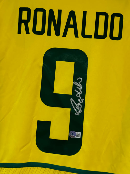 Ronaldo Nazario Brazil - Signed Shirt/Jersey - Beckett COA