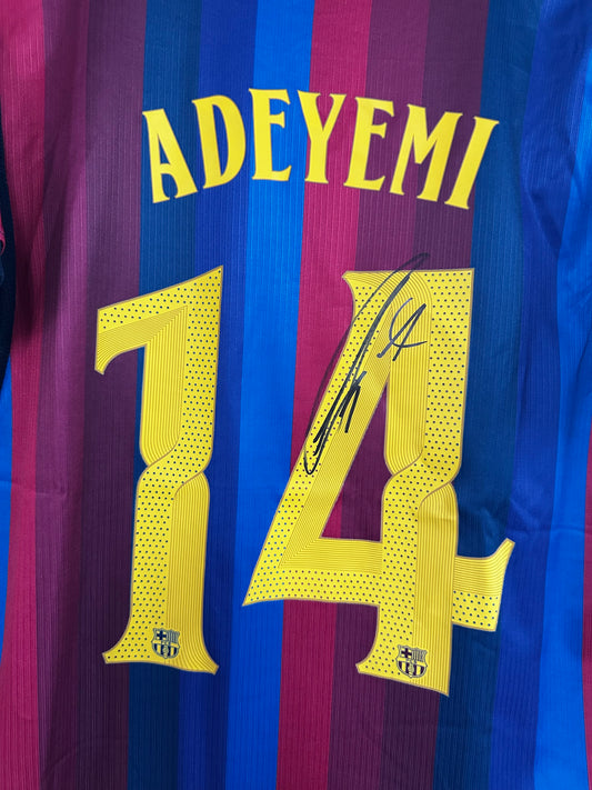 Karim Adeyami Fc Barcelona - Signed Shirt/Jersey - With Proof