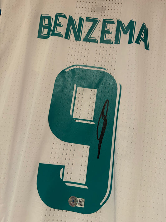Signed Karim Benzema Real Madrid Jersey/Shirt Beckett BAS COA