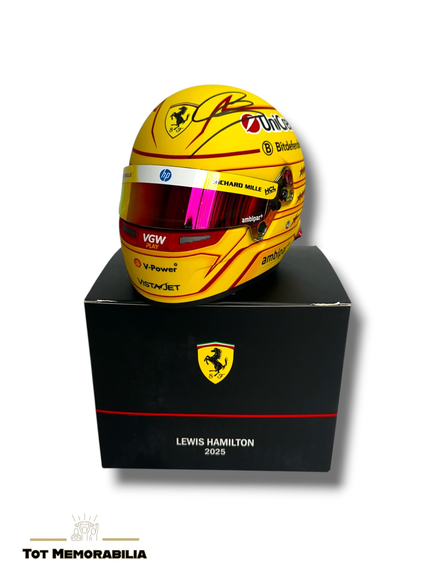 Lewis Hamilton Ferrari - Signed Helmet - With Proof