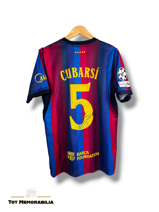 Pau Cubarsi Fc Barcelona - Signed Shirt/Jersey - With Proof