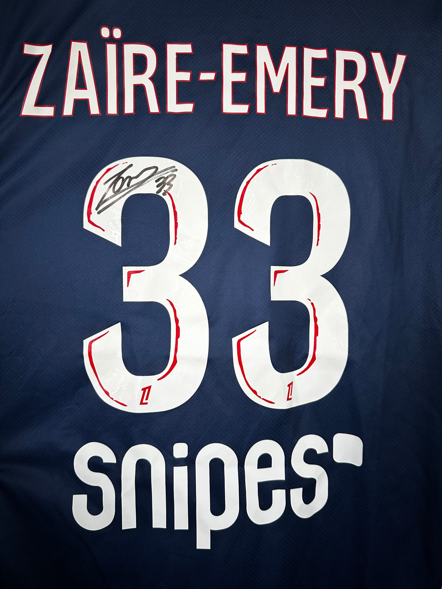 Zaire Emery PSG - Signed Shirt/Jersey - Proof