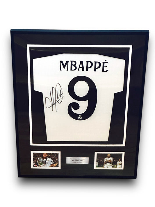 Kylian Mbappe Real Madrid - Signed & Framed Shirt/Jersey - VIDEO PROOF