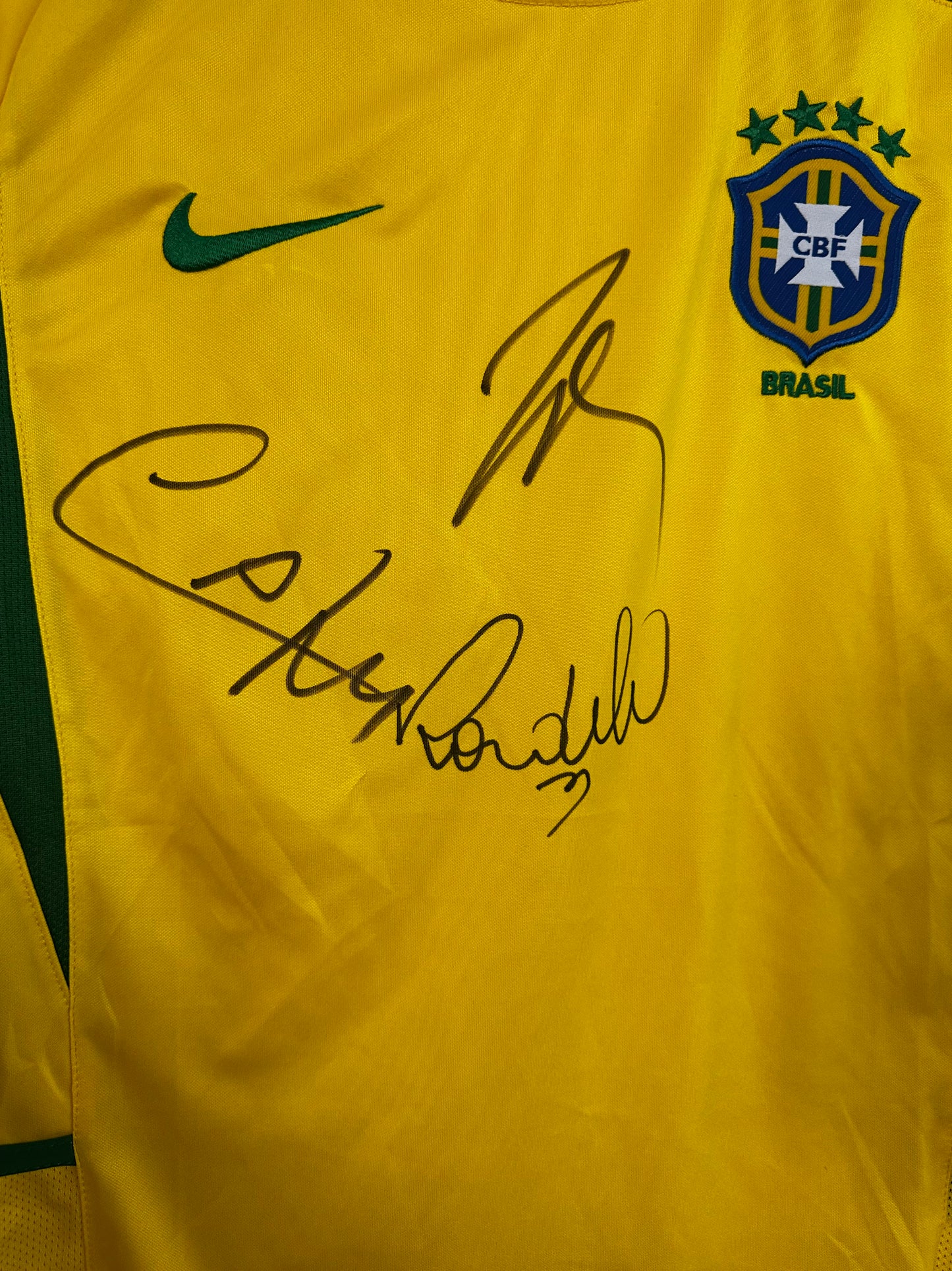 Ronaldo, Roberto Carlos & Cafu Brazil - Signed Shirt/Jersey - With Proof