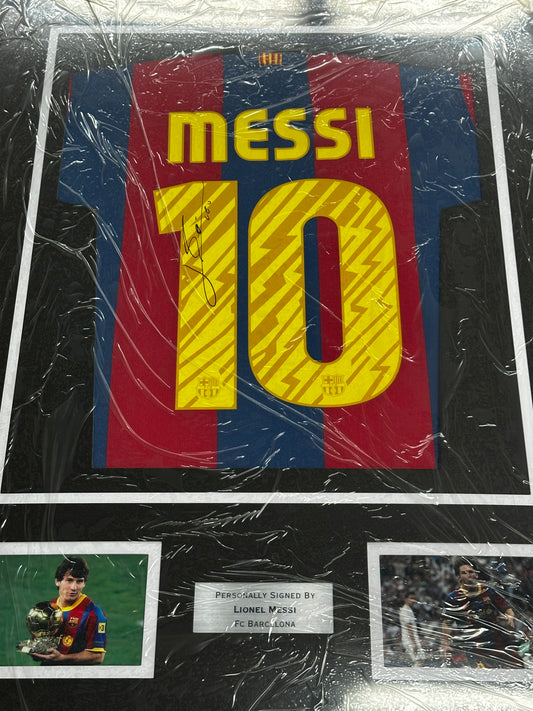 Lionel Messi Fc Barcelona - Signed & Framed Shirt/Jersey - With Proof