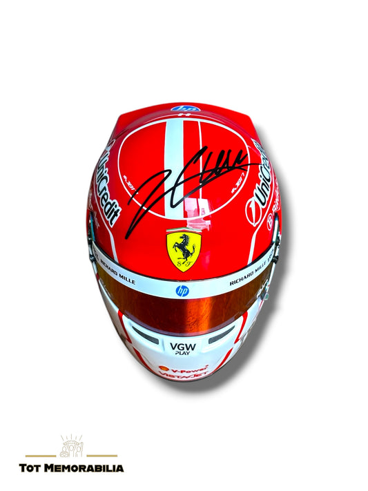 Charles Leclerc Ferrari - Signed Helmet - With Proof