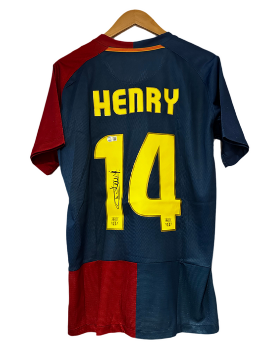 Thierry Henry Fc Barcelona - Signed Shirt/Jersey - Beckett COA