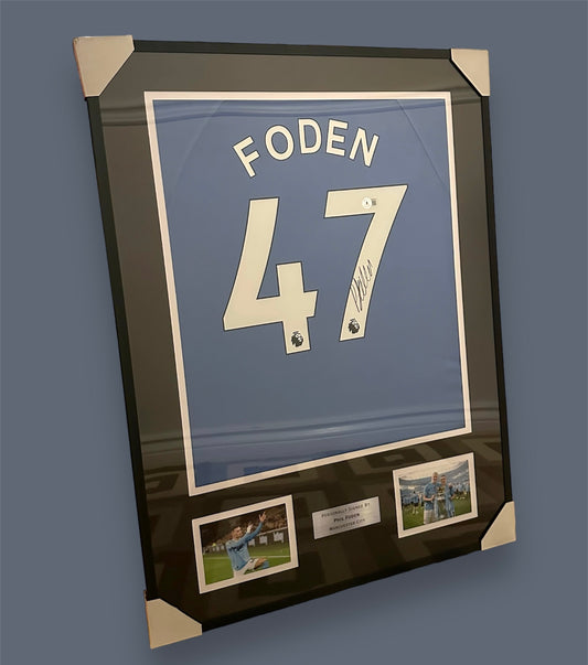 Phil Foden Manchester City - Signed & Framed - COA Beckett