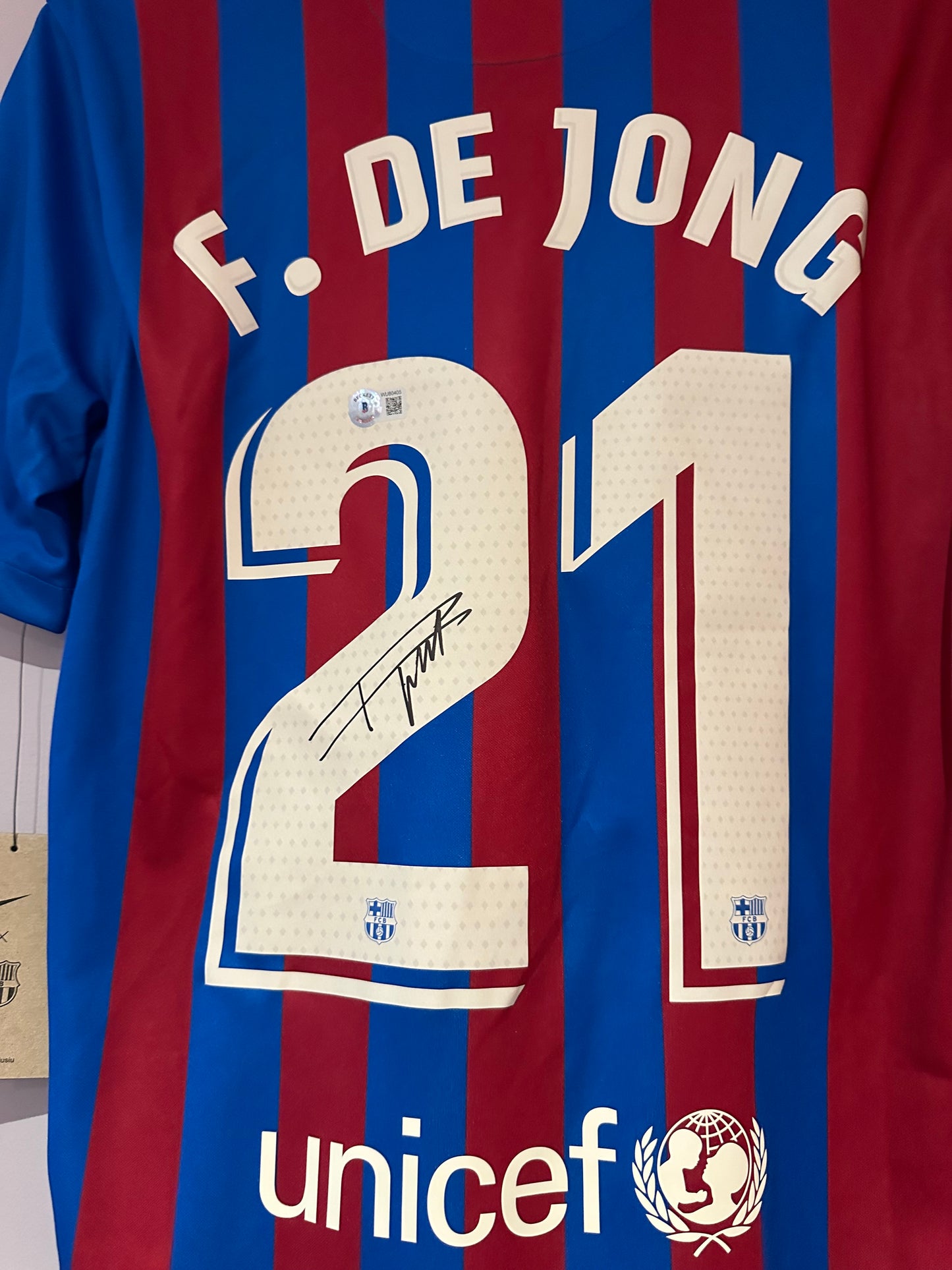 Frenkie De Jong Fc Barcelona - Signed Shirt/Jersey - Beckett COA