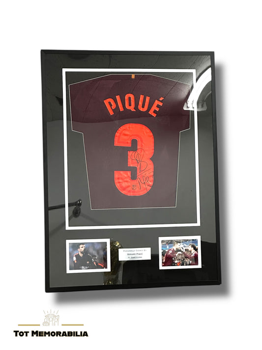 Gerard Pique Fc Barcelona - Signed & Framed Shirt/Jersey - With Proof