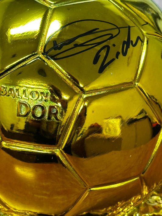 Zinedine Zidane Real Madrid - Signed Ballon D’or Trophy - With Proof