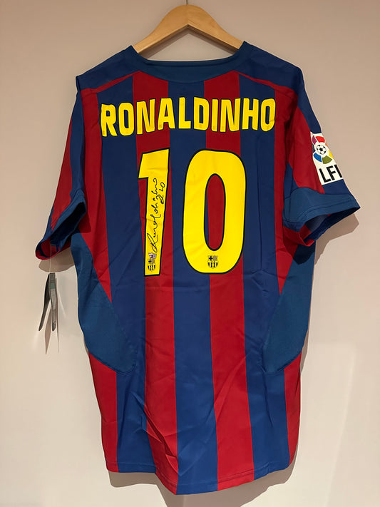 Ronaldinho Fc Barcelona - Signed Shirt/Jersey - Fanatics COA