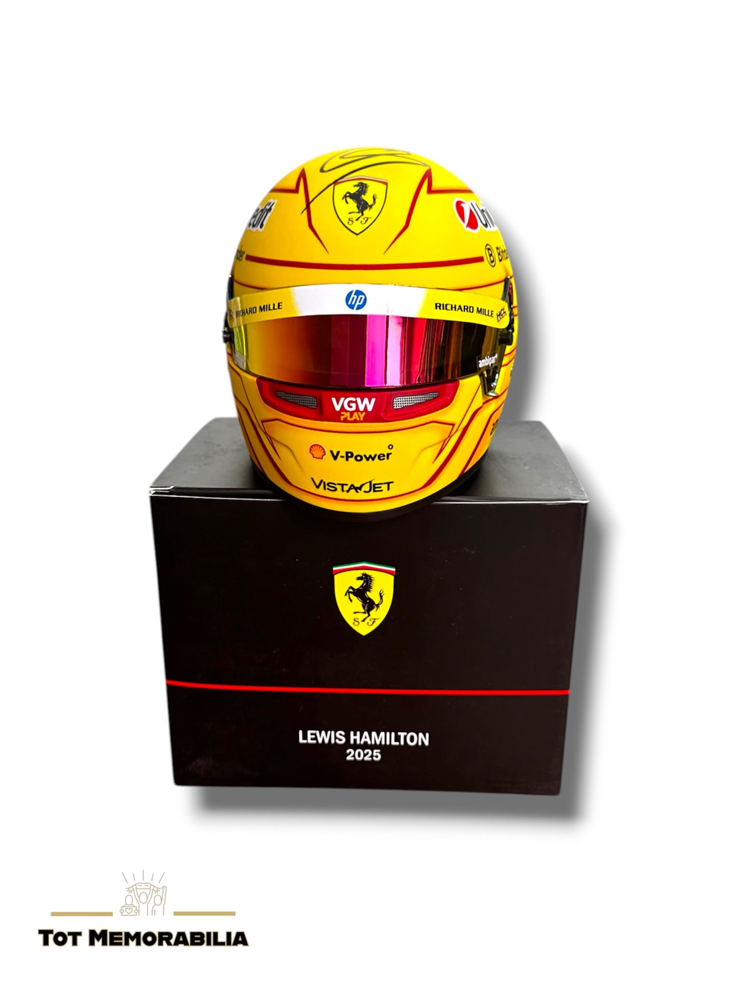 Lewis Hamilton Ferrari - Signed Helmet - With Proof