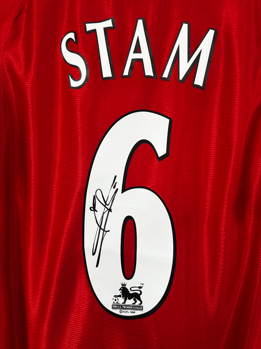 Jaap Stam - Signed Manchester United Shirt 2000/01 Champions Edition - With Proof & COA
