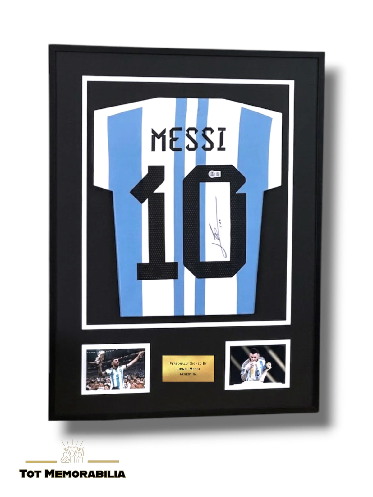 Lionel Messi Argentina - Signed & Framed Shirt/Jersey - With Beckett LOA
