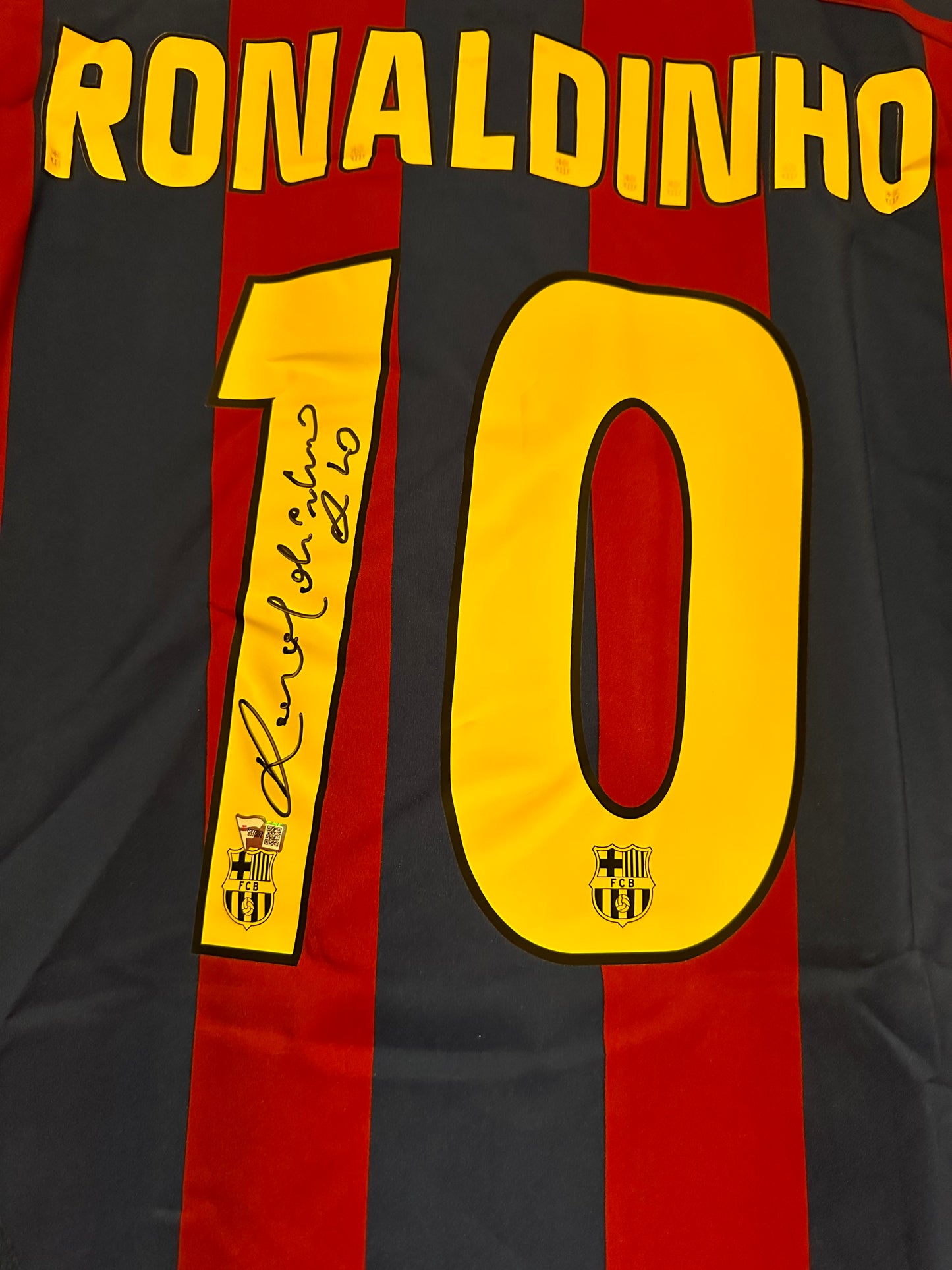 Ronaldinho Fc Barcelona - Signed Shirt/Jersey - Fanatics COA