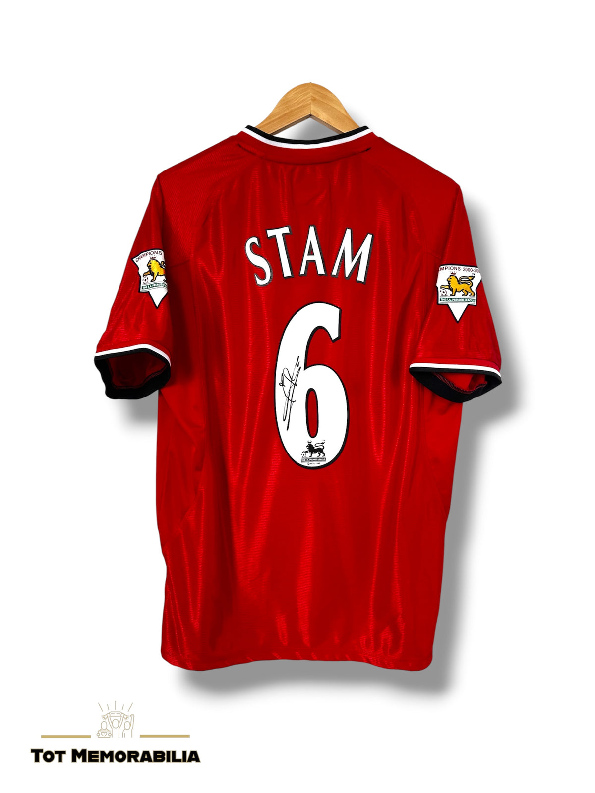 Jaap Stam - Signed Manchester United Shirt 2000/01 Champions Edition - With Proof & COA