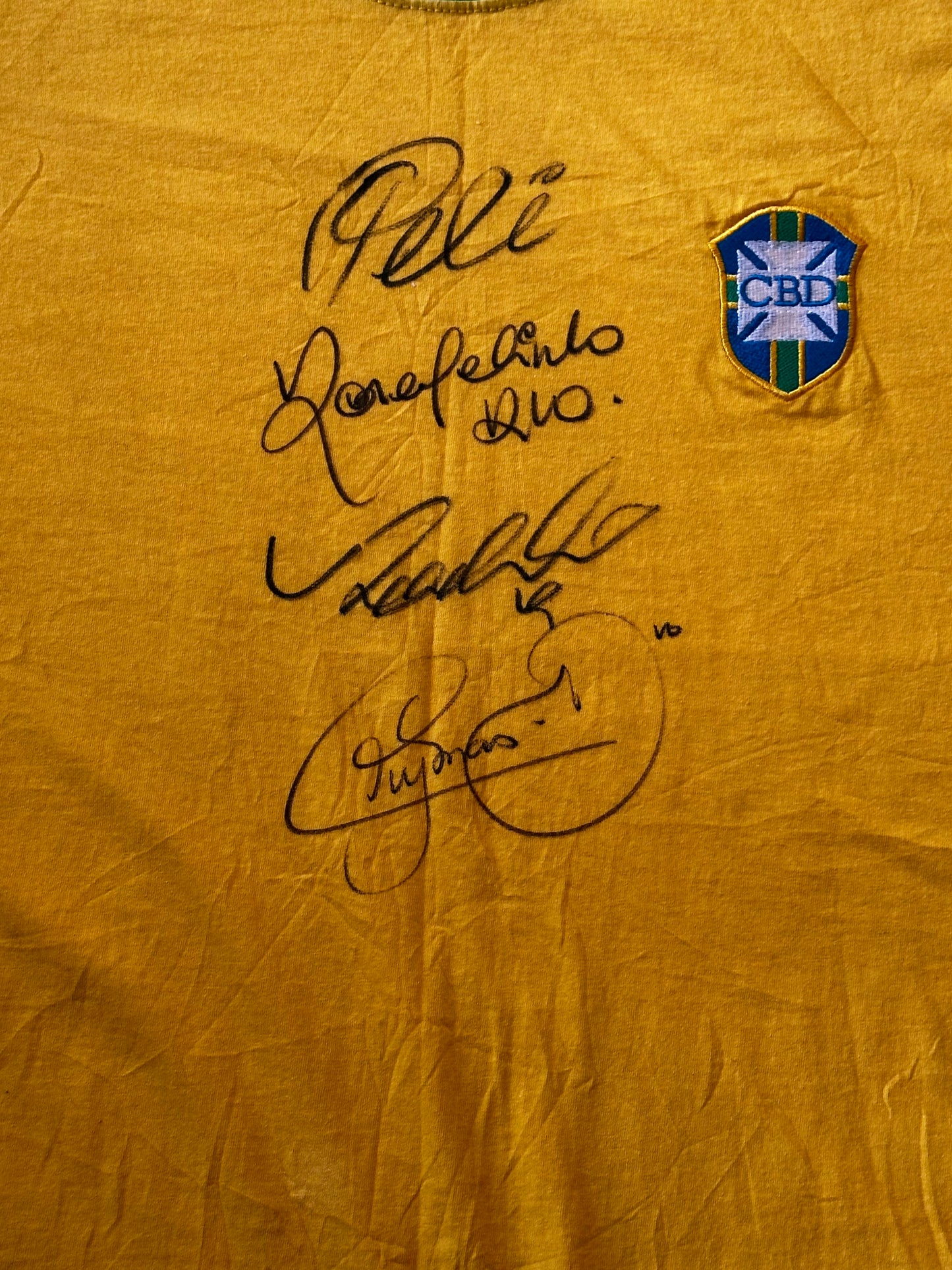 Pele Neymar Ronaldo Ronaldinho Brazil - Signed Jersey/Shirt - Beckett COA