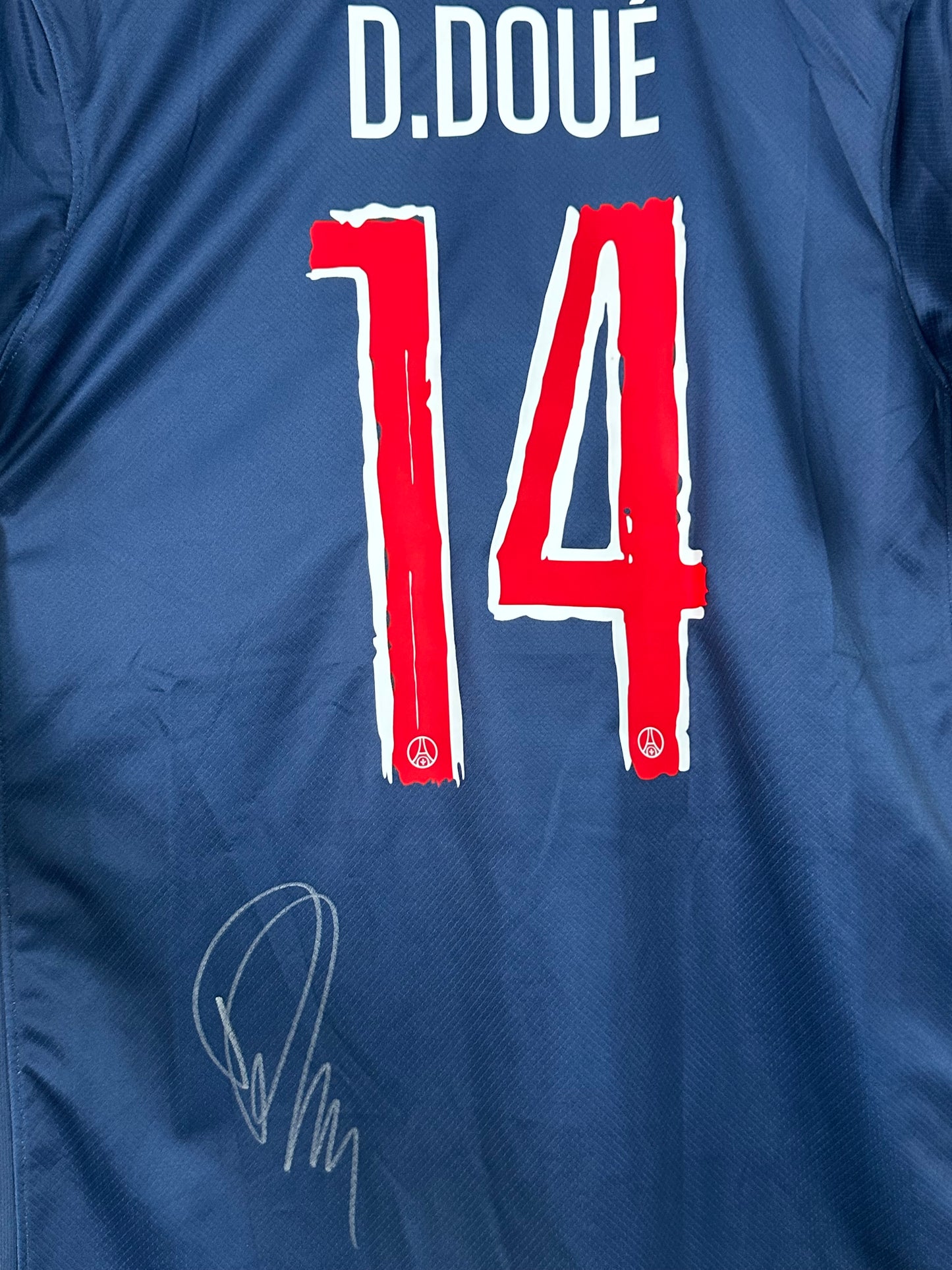 Desire Doue PSG - Signed Shirt/Jersey - With Proof