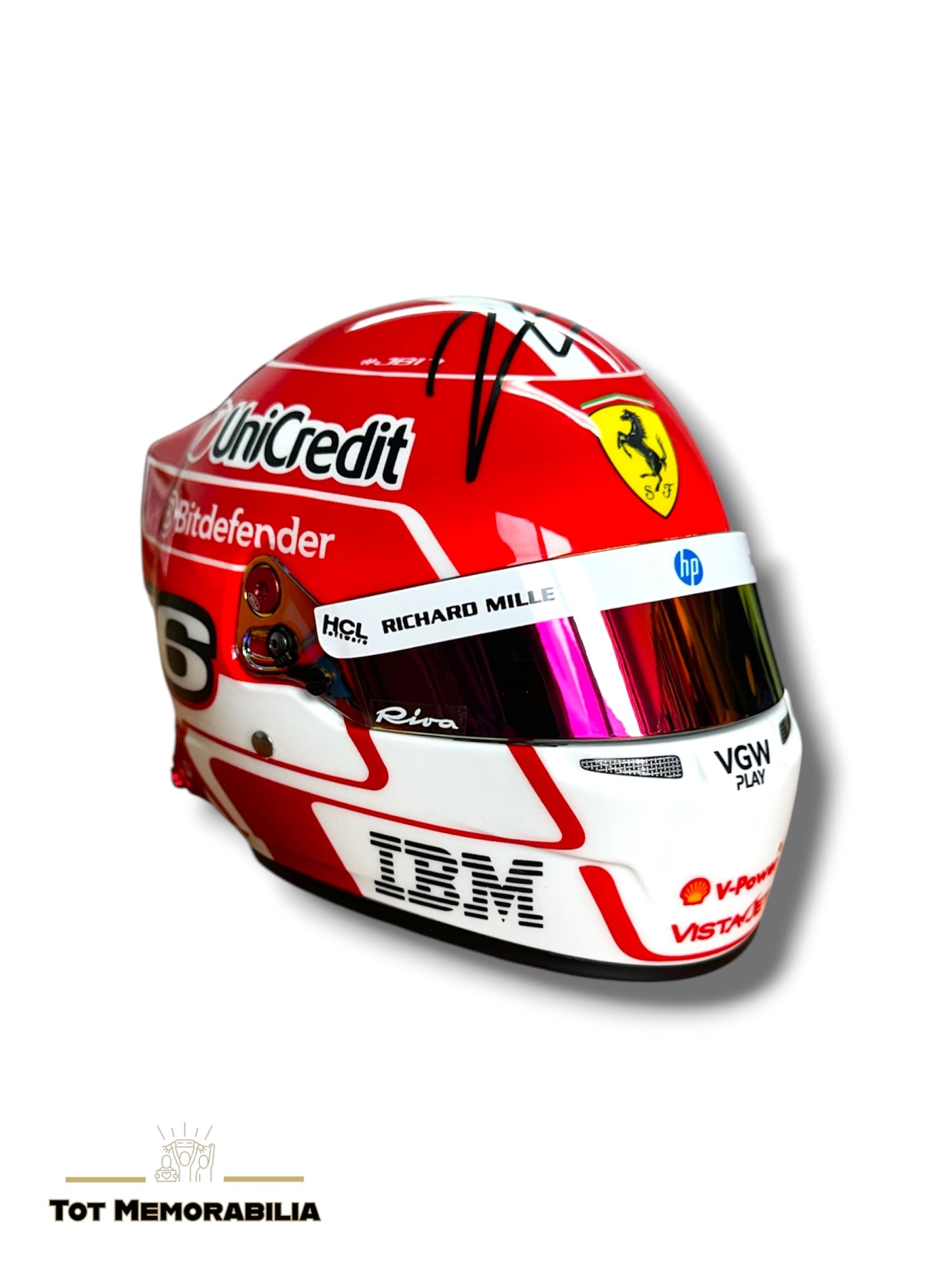 Charles Leclerc Ferrari - Signed Helmet - With Proof