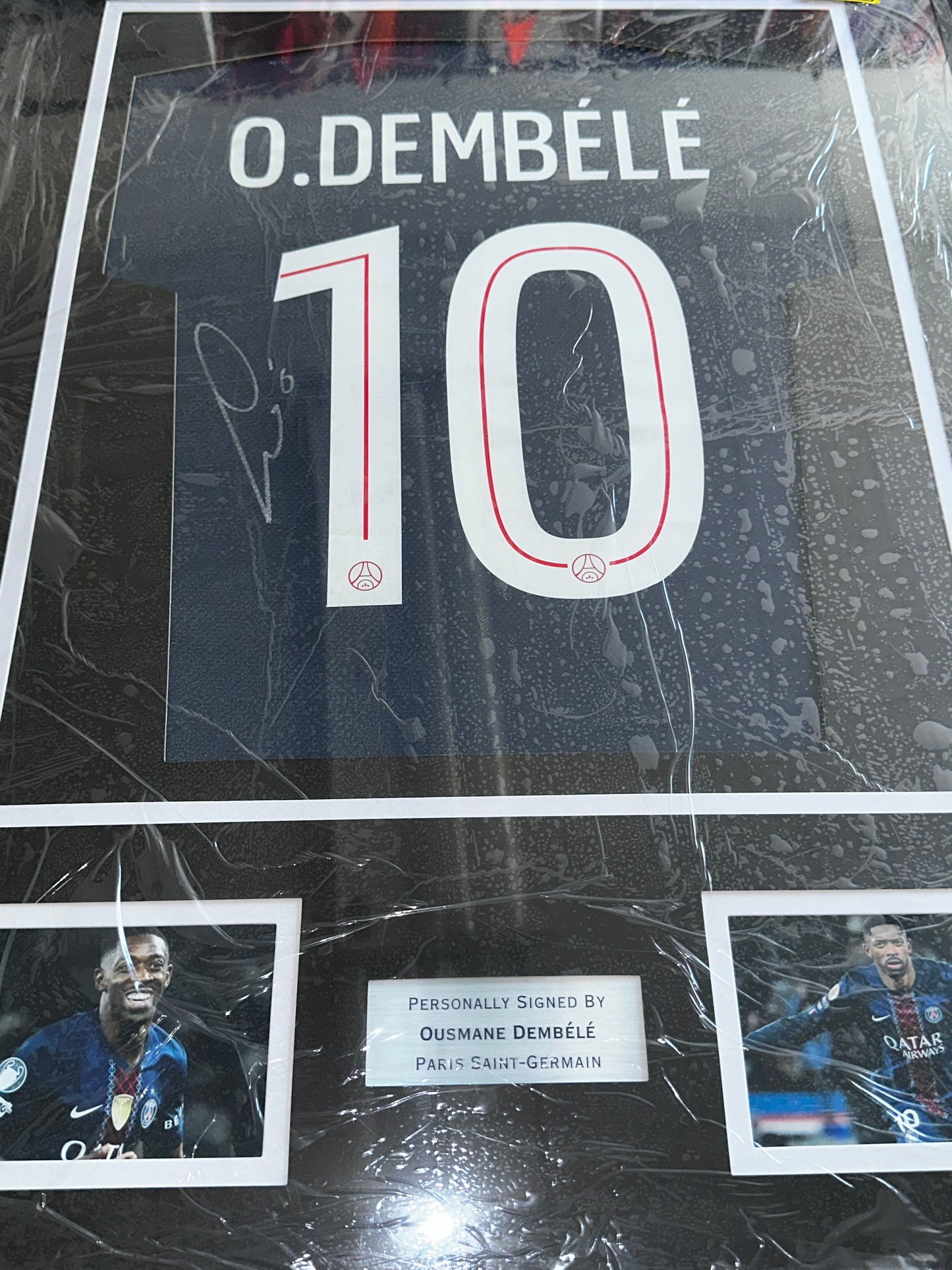 Ousmane Dembele PSG - Signed & Framed Shirt/Jersey - With Proof