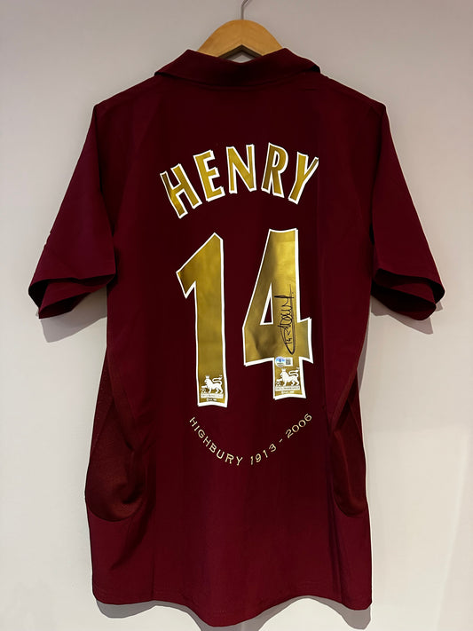 Thierry Henry Arsenal - Signed Shirt/Jersey - Beckett COA