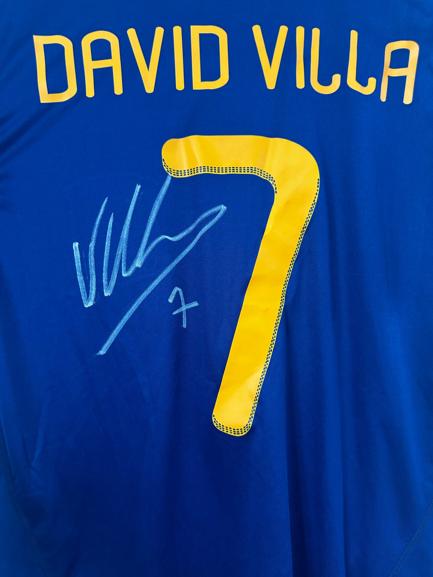 David Villa Spain - Signed Shirt/Jersey - With Proof