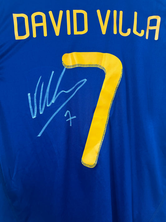 David Villa Spain - Signed Shirt/Jersey - With Proof