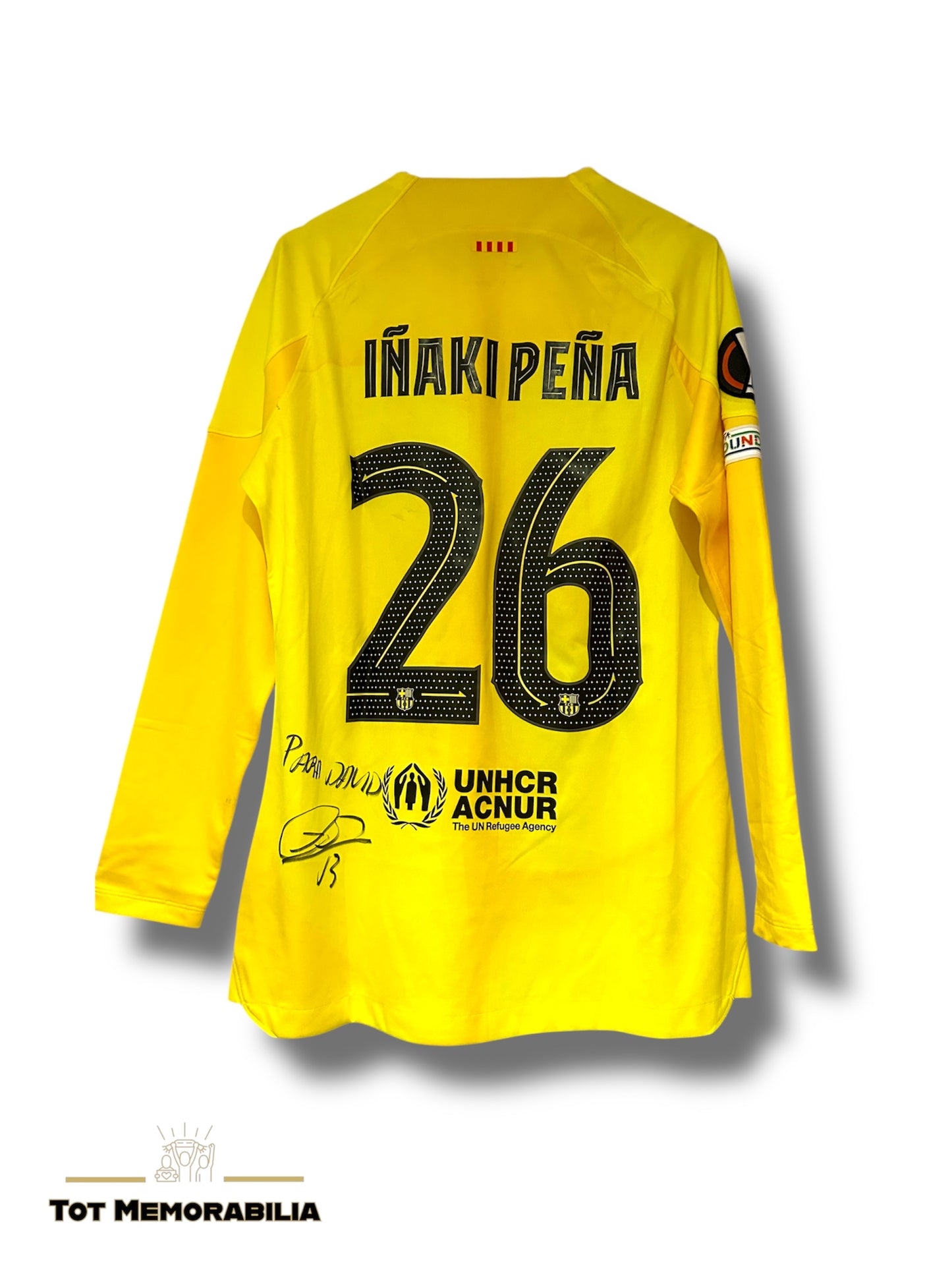 Inaki Pena Fc Barcelona Vs Manchester United - Signed & Match Issued Shirt/Jersey