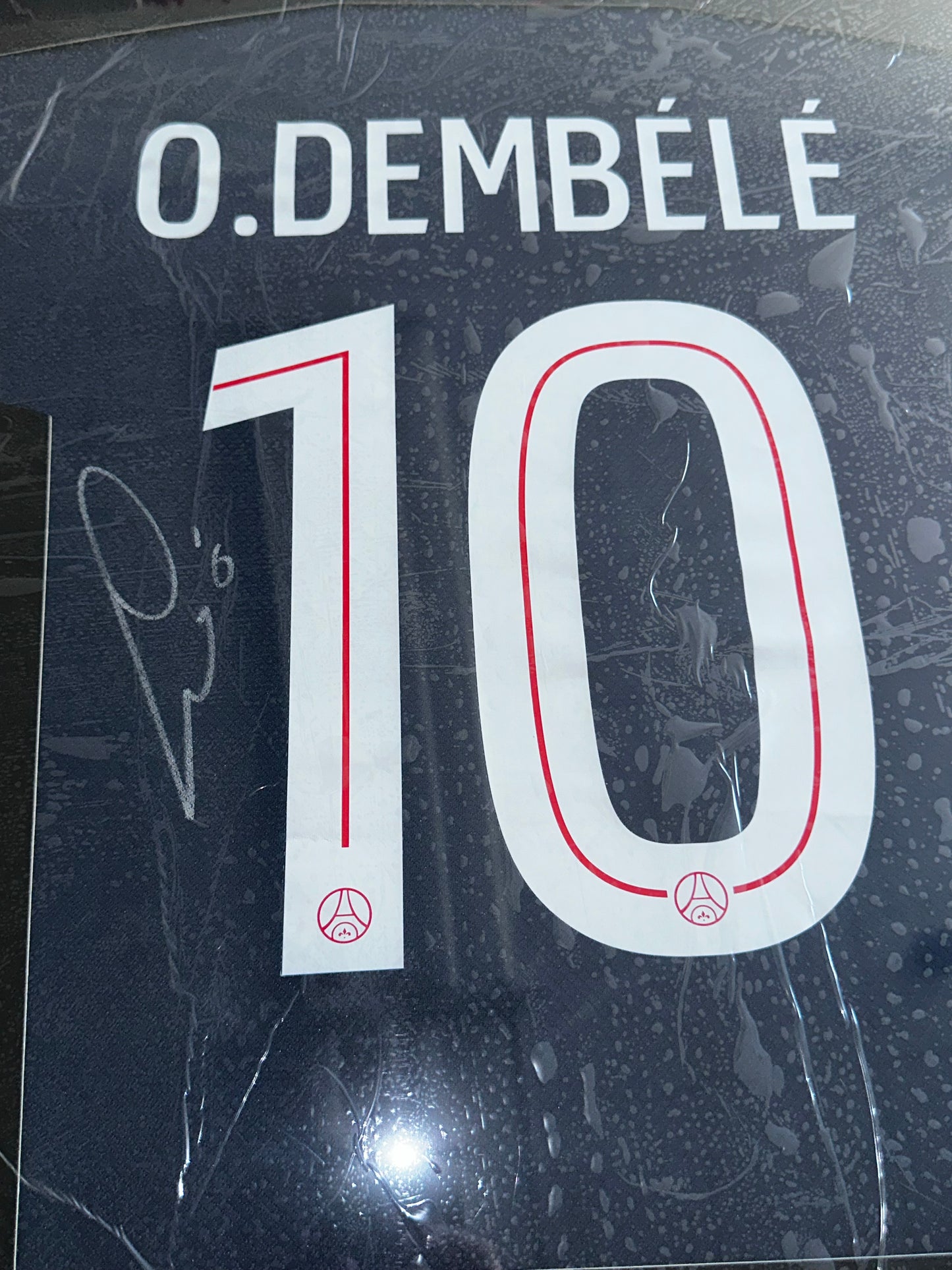 Ousmane Dembele PSG - Signed & Framed Shirt/Jersey - With Proof