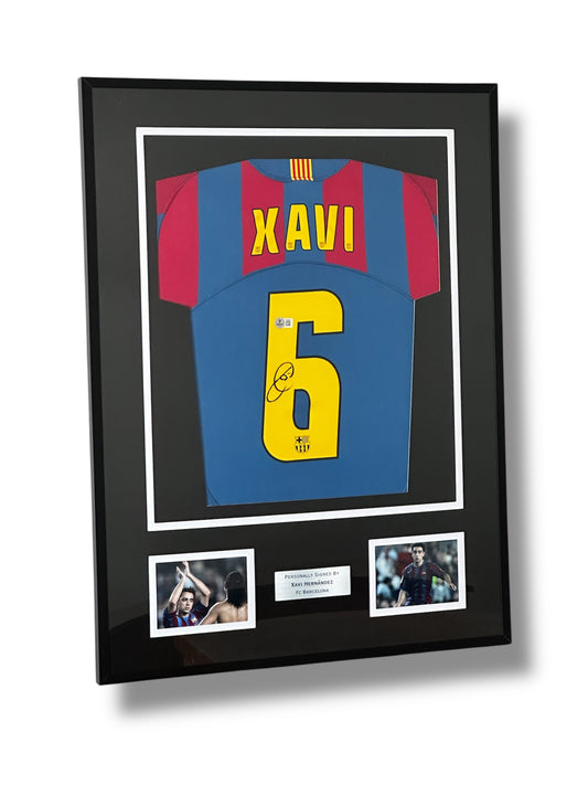 Xavi Hernandez Fc Barcelona - Signed & Framed - BECKETT COA
