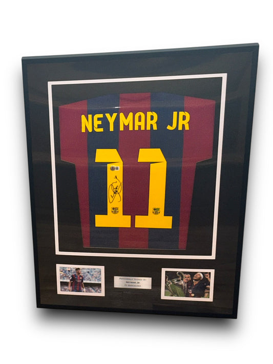 Neymar Jr Fc Barcelona - Signed & Framed Shirt/Jersey - BECKETT COA