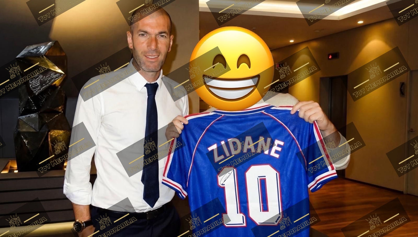 Zinedine Zidane France - Signed Shirt/Jersey - With Proof
