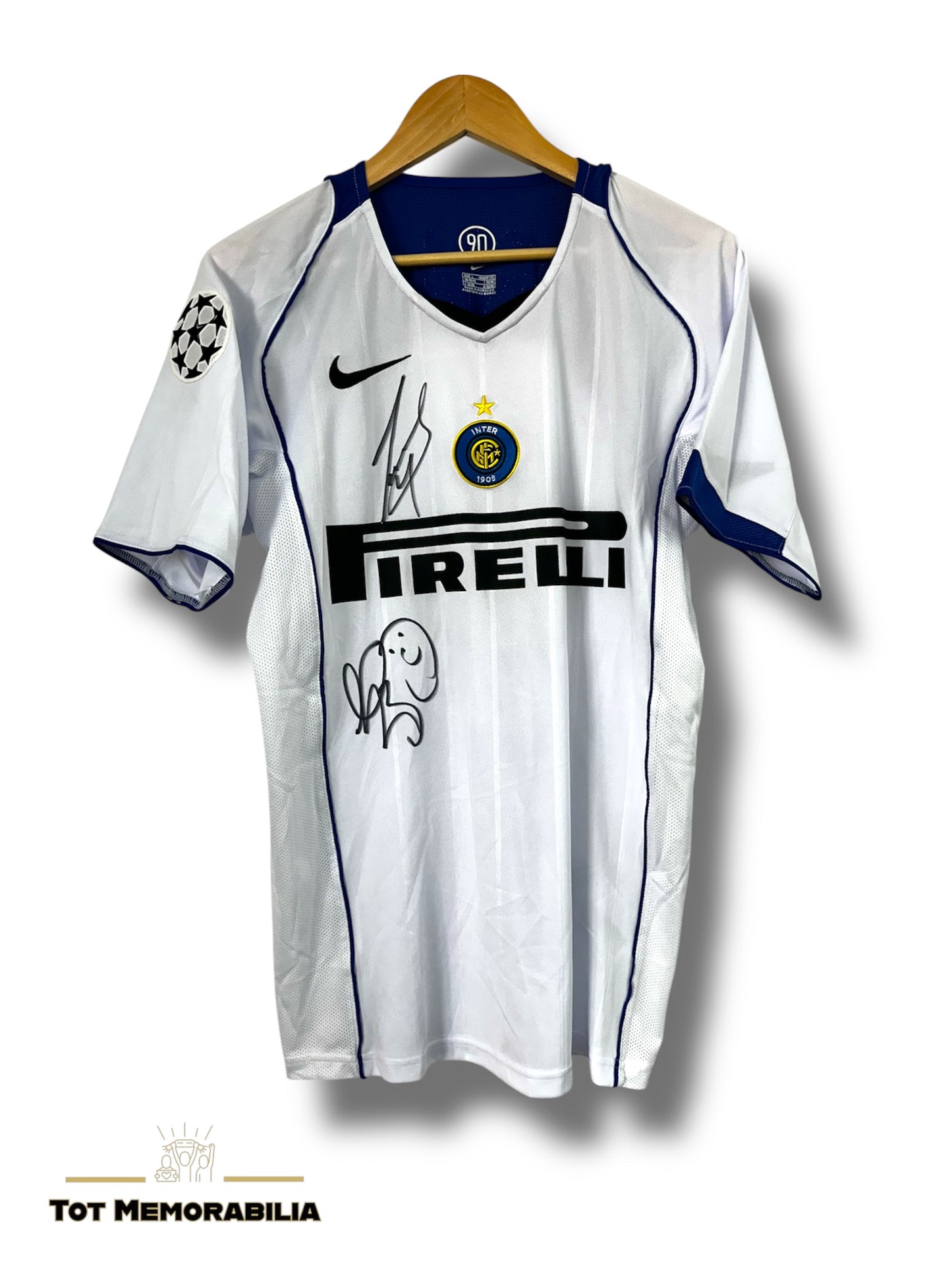 Javier Zanetti & Marco Materazzi Inter Milan - Signed Shirt/Jersey - Proof