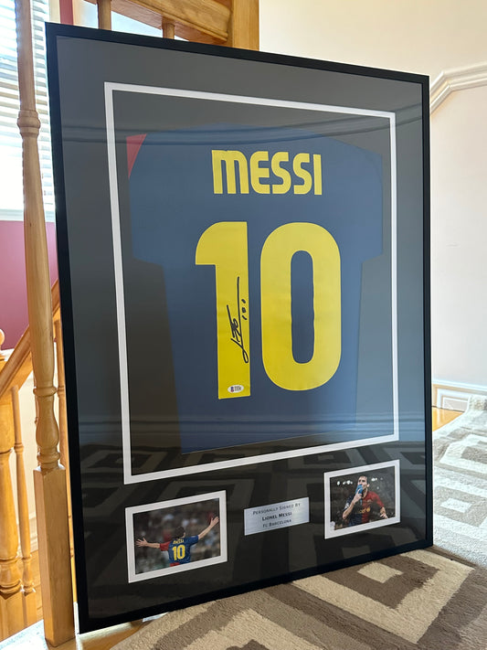 Lionel Messi Fc Barcelona - Signed & Framed - COA Beckett