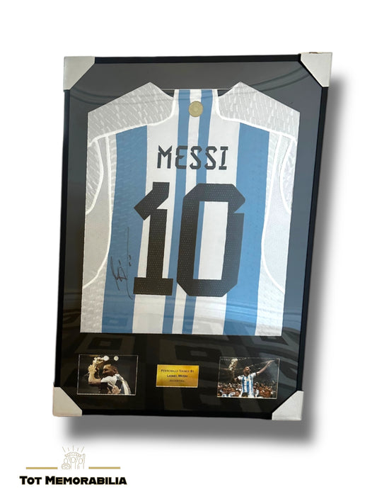 Lionel Messi Argentina - Signed & Framed Shirt/Jersey - VIDEO PROOF