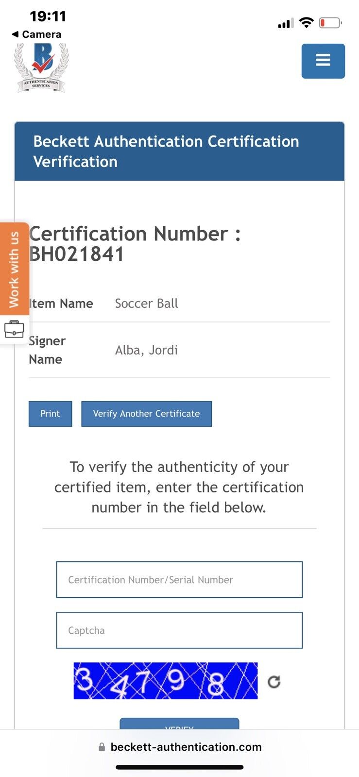 Fc Barcelona signed Jordi Alba Ball With COA