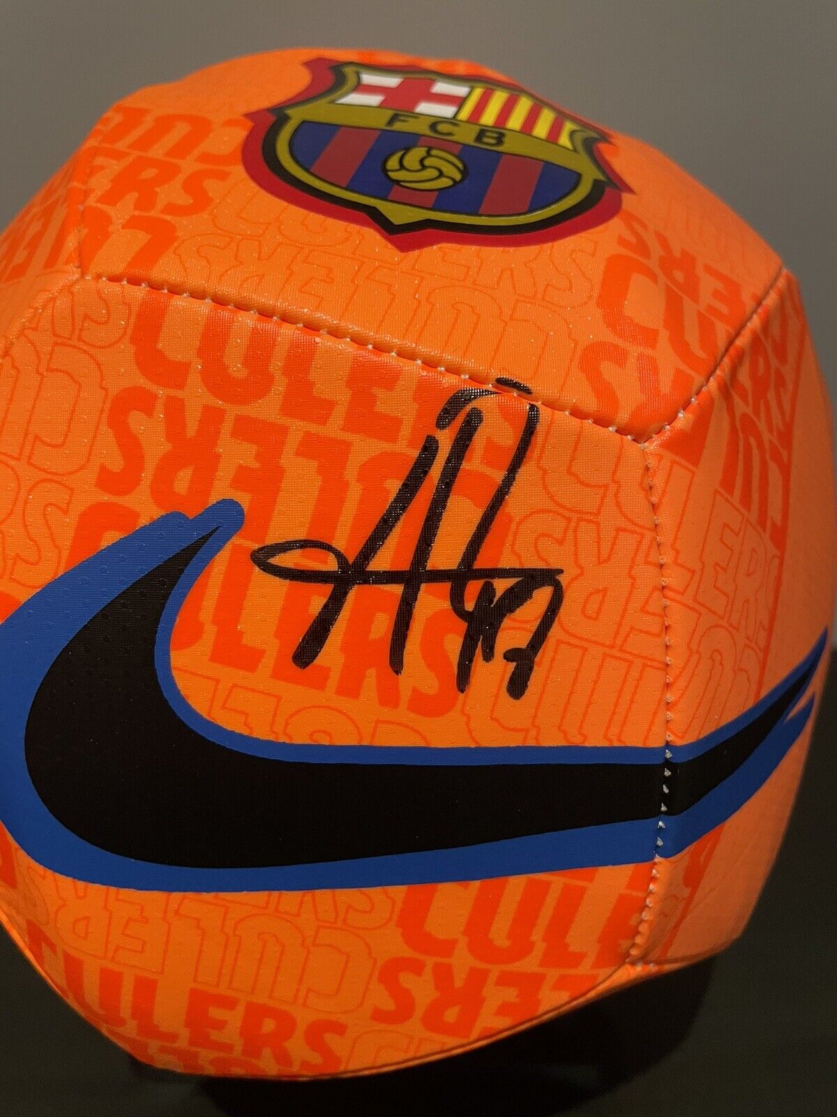 Fc Barcelona signed Jordi Alba Ball With COA